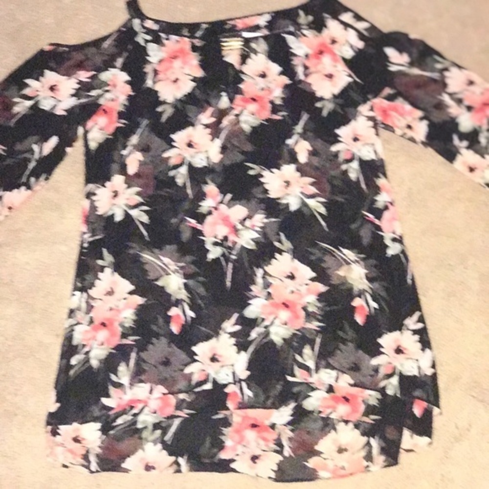 White House Black Market Floral Top - Picture 1 of 4
